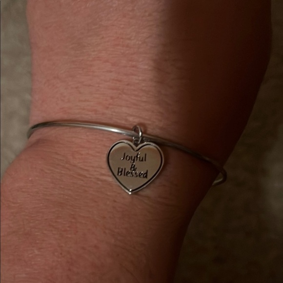 Silver Heart with Cross Charm Bracelet Hallmark Celebrate Life Stainless Steel - Picture 3 of 6